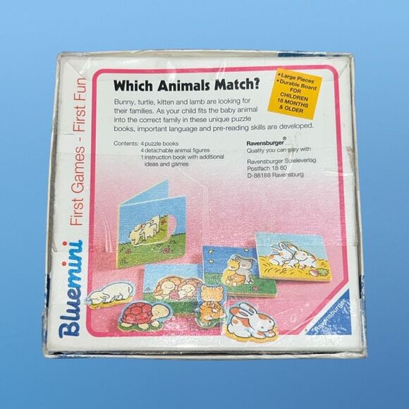 Vintage Ravensburger  “Which Animal Match” Game Ages 1 1/2 and Up - Picture 6 of 6